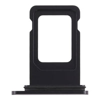 Black SIM card tray insert replacement for iPhone XR, front view of tray