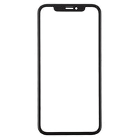 iPhone XR front glass replacement with black bezel frame, touchscreen window