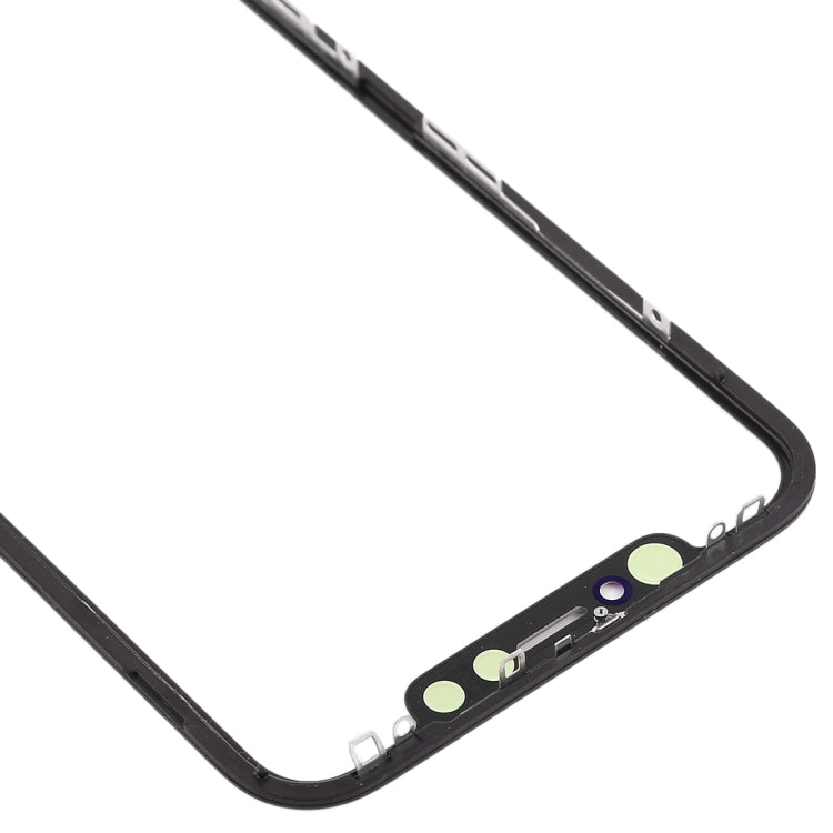 iPhone XR front glass replacement edge view with openings along the frame