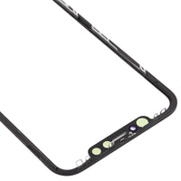 iPhone XR front glass replacement edge view with openings along the frame