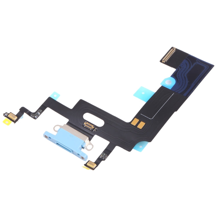 Charging port flex cable for iPhone XR, black ribbon with dock connector and side flex