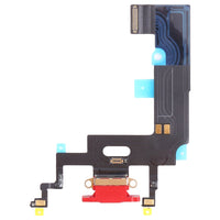 iPhone XR charging port flex replacement, black flex with red charging port connector