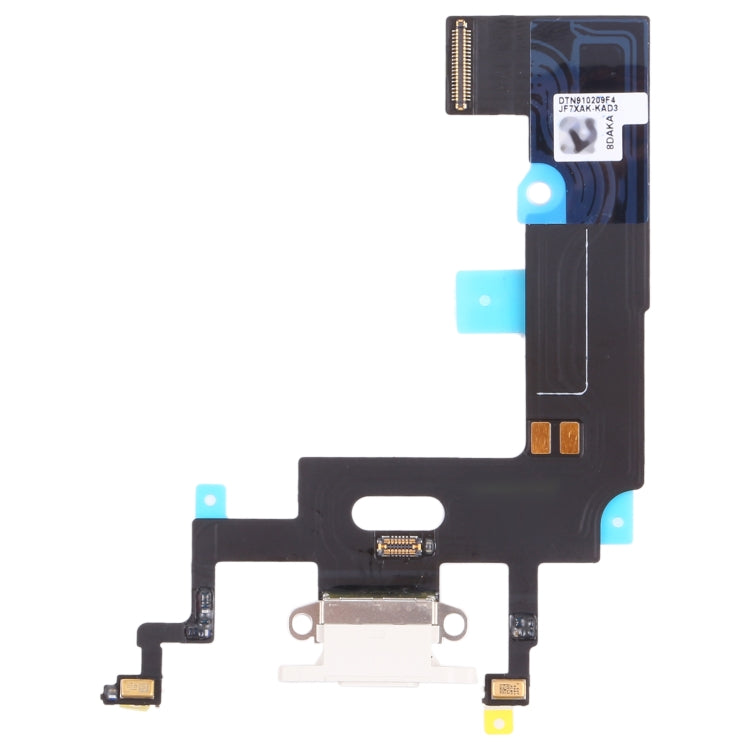 iPhone XR charging port flex replacement, black cable with main socket assembly and gold pins