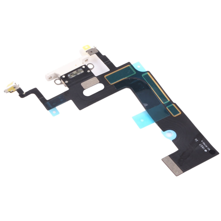 iPhone XR charging port flex replacement, black ribbon cable with dock connectors