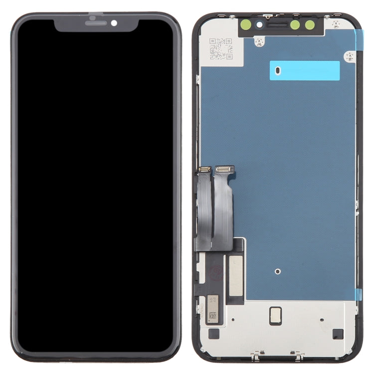 iPhone XR Incell LCD screen replacement, front glass and internal panel shown
