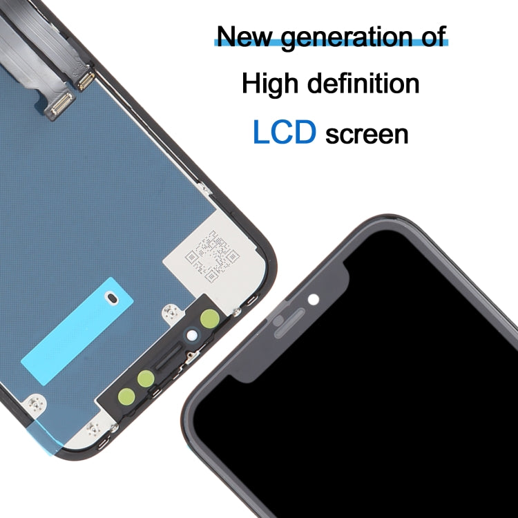 iPhone XR Incell LCD screen replacement corner with flex area and internal parts