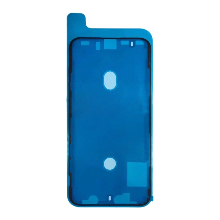 iPhone XS LCD bezel adhesive frame sticker, single blue piece with cutouts
