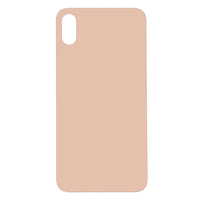 iPhone XS back glass replacement—gold, plain back panel with camera opening