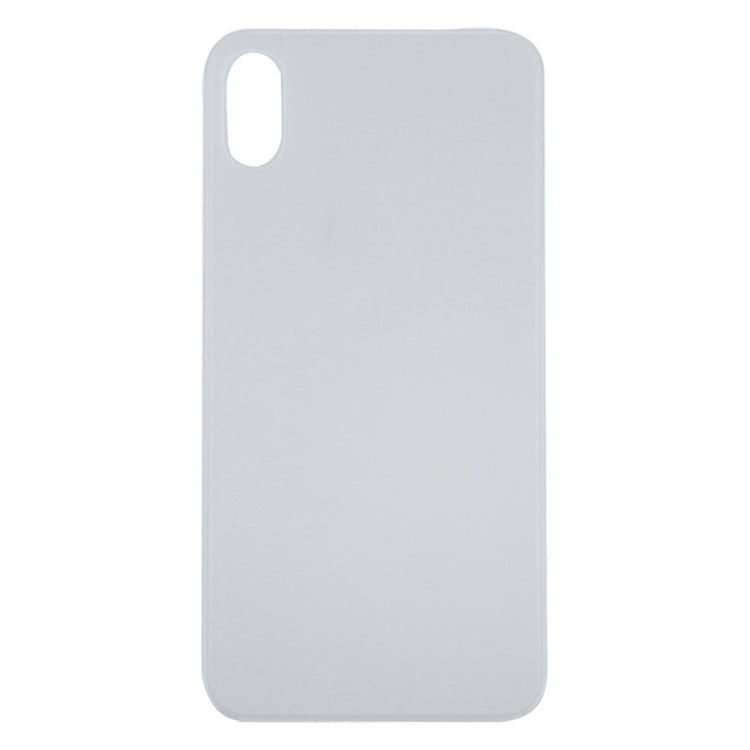 iPhone XS back glass replacement—white, plain back panel with camera opening