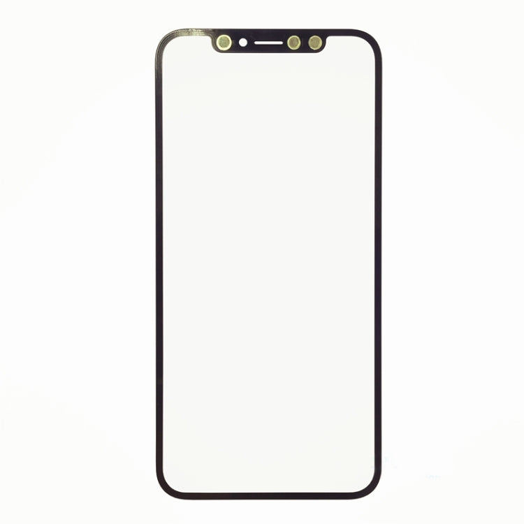 iPhone XS front glass replacement, top cutouts for earpiece and sensors