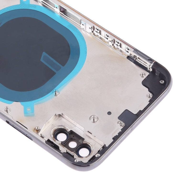 iPhone XS back housing, open inner frame bottom with dual camera cutouts