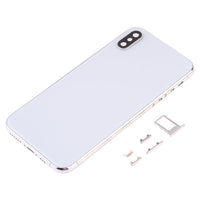 iPhone XS back housing, white rear cover with SIM tray and side key components