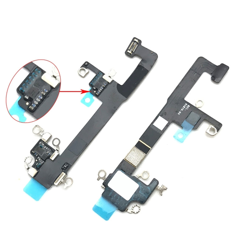 WiFi flex cable replacement shown from two angles, with ribbon and connector board