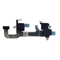 iPhone XS WiFi antenna flex cable, black flex strip with metal loop tabs and contact points