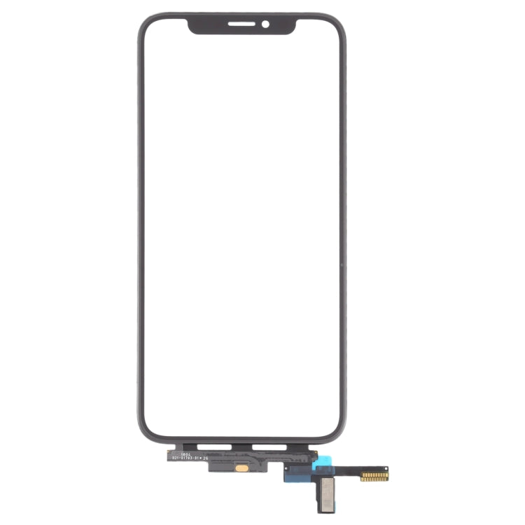 iPhone XS touch panel replacement front frame with home button cutout and flex cable