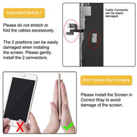 iPhone XS GX OLED screen replacement flex connectors and cable contact points