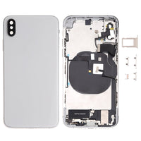 iPhone XS full housing assembly with internal components, speaker, and side key parts