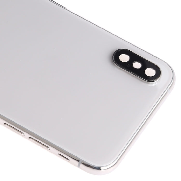 iPhone XS rear housing cover with dual camera window and metal side buttons