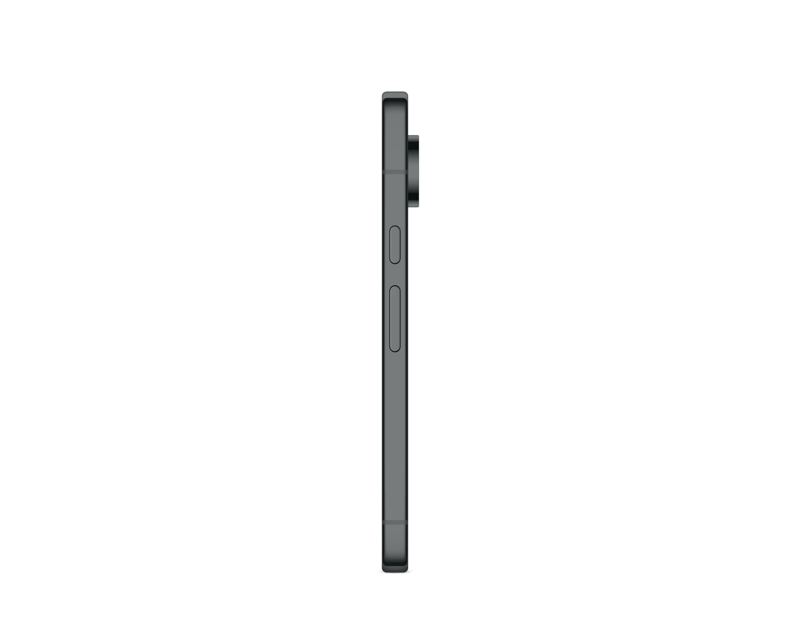 Google Pixel 10 Pro 5G phone, side profile with buttons, dark color