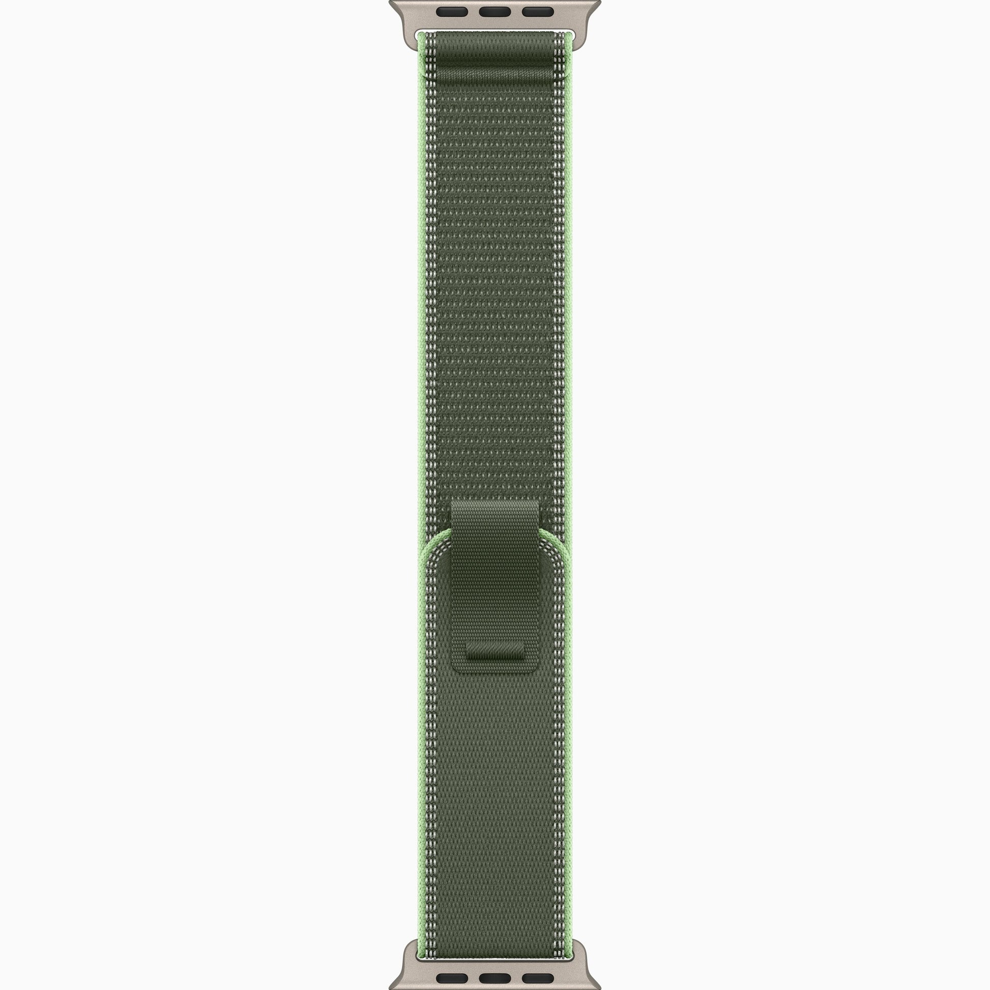 Apple Watch Ultra 3 olive green fabric watch band with clasp