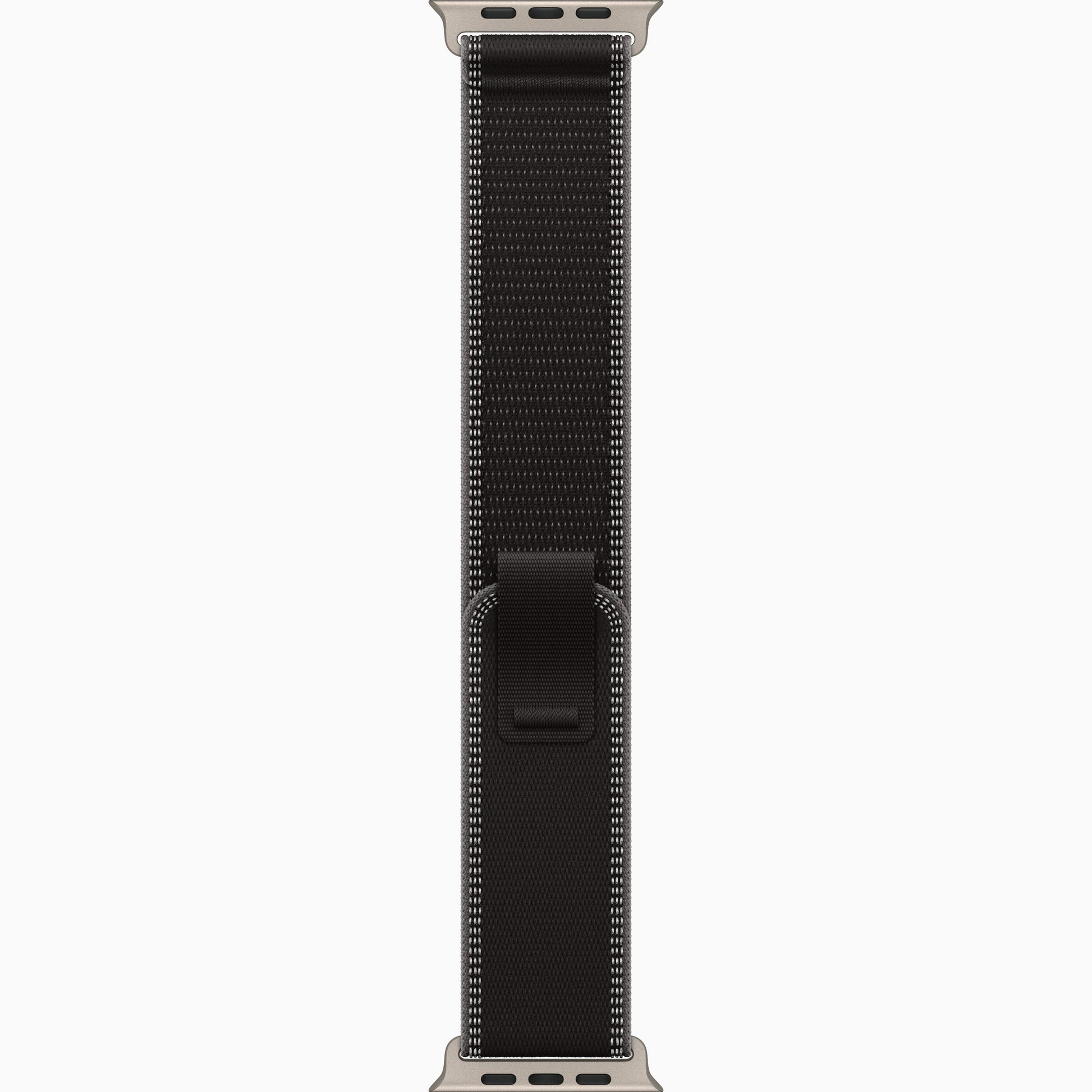 Apple Watch Ultra 3 black fabric watch band with adjustable tab