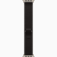 Apple Watch Ultra 3 black fabric watch band with adjustable tab