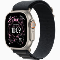 Apple Watch Ultra 3 with black band and black watch face