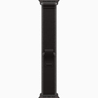 Apple Watch Ultra smartwatch with black woven band and tab closure