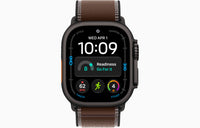 Apple Watch Ultra 4 smartwatch with dark brown Trail Loop band