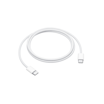 Apple 60W USB-C charge cable, white with USB-C connectors at both ends.