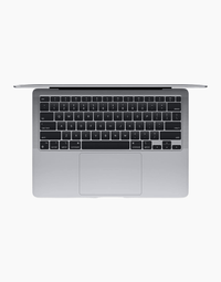 MacBook Air keyboard and trackpad, gray aluminum body, 13-inch laptop