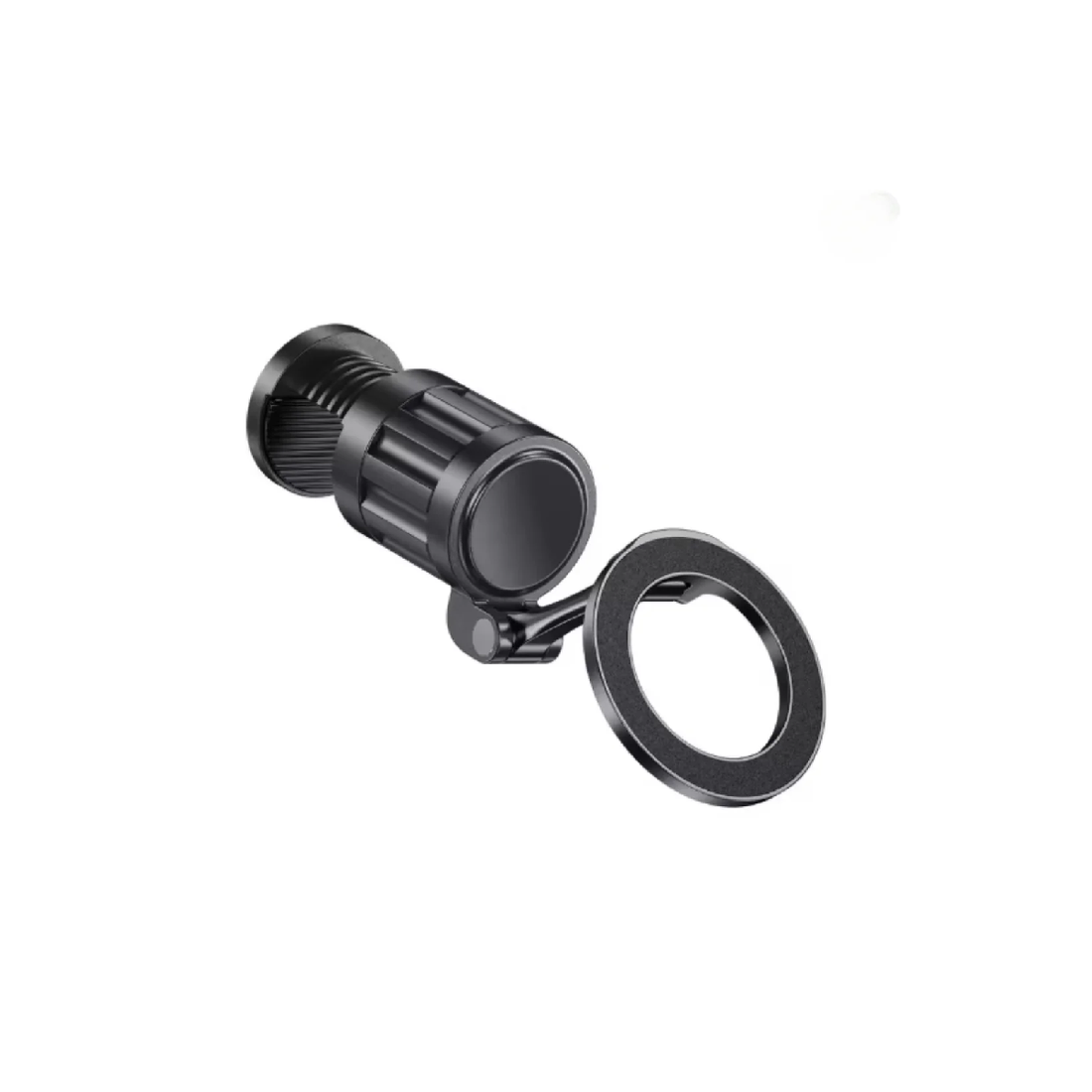 Nine Travel CT5 magnetic stand, black cylindrical mount with ring
