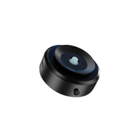 Black vacuum suction phone holder base with circular top and vent opening