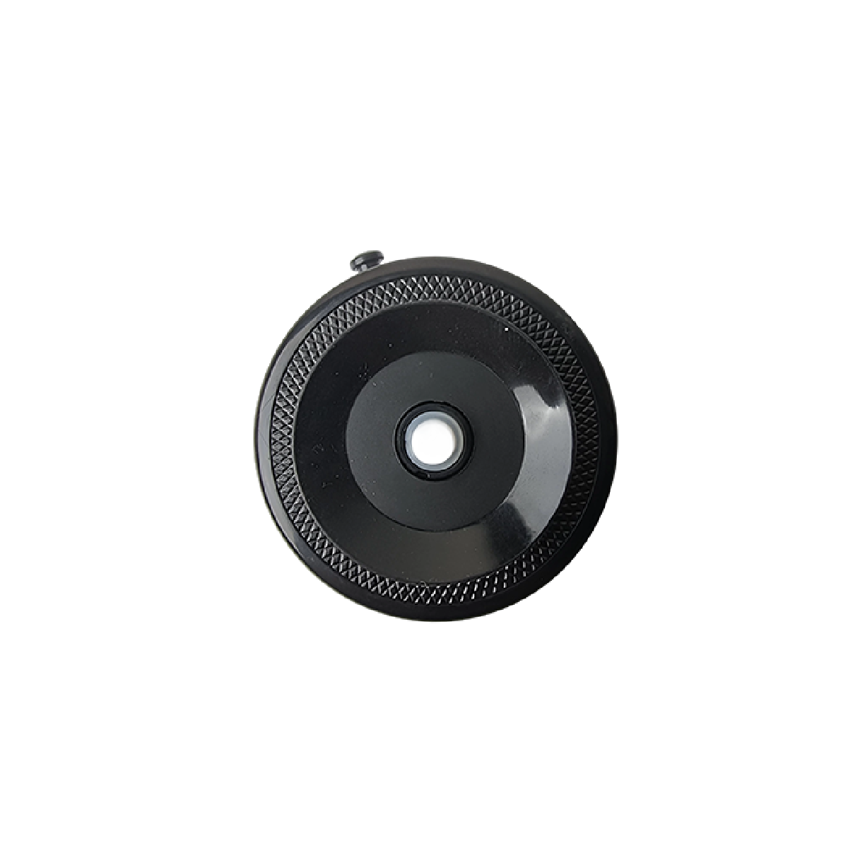 Black textured vacuum suction pad with central circular contact surface