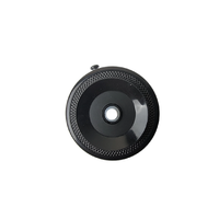Black textured vacuum suction pad with central circular contact surface