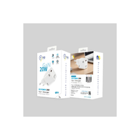 20W GaN fast charger retail box, white adapter shown