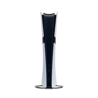 Sony PlayStation 5 Pro console, front view with circular stand