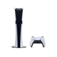 Sony PlayStation 5 Pro console with DualSense controller, side-by-side