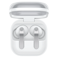 Samsung Galaxy Buds 4 Pro wireless earbuds in open white charging case