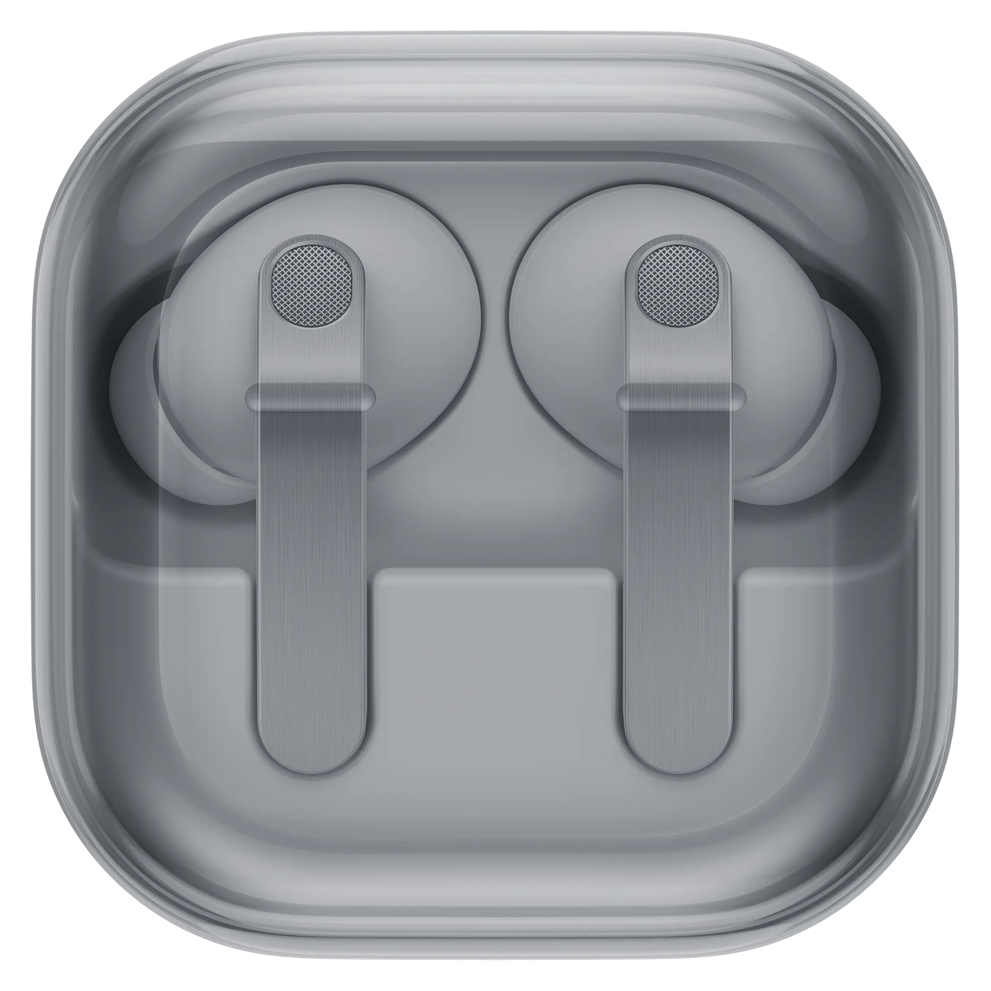 Samsung Galaxy Buds 4 Pro wireless earbuds shown inside charging case