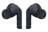 Samsung in-ear wireless earbuds, black, side view with touch controls