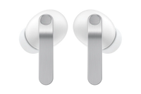 Samsung in-ear wireless earbuds, white, showing grille speaker mesh