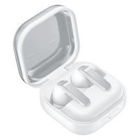 Samsung Galaxy Buds 4 Pro wireless charging case open with white earbuds