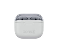 Gray Galaxy Buds3 FE charging case, earbuds visible with dark ear tips