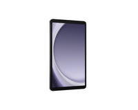 Galaxy Tab A9 tablet front view, dark gray with display on and slim bezel