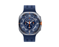 Samsung Galaxy Watch Ultra (2025) Titanium Blue smart watch with dark blue band