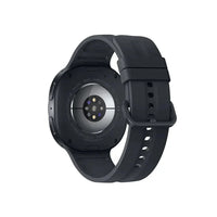 Samsung Galaxy Watch 9 smartwatch back view with dark gray case and sensor area