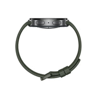 Samsung Galaxy Watch 9 smartwatch wristband loop with olive green strap and clasp