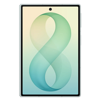 Foldable 5G smartphone front display, green-and-blue abstract wallpaper