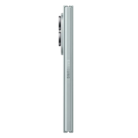 Foldable 5G smartphone side profile, slim light gray frame